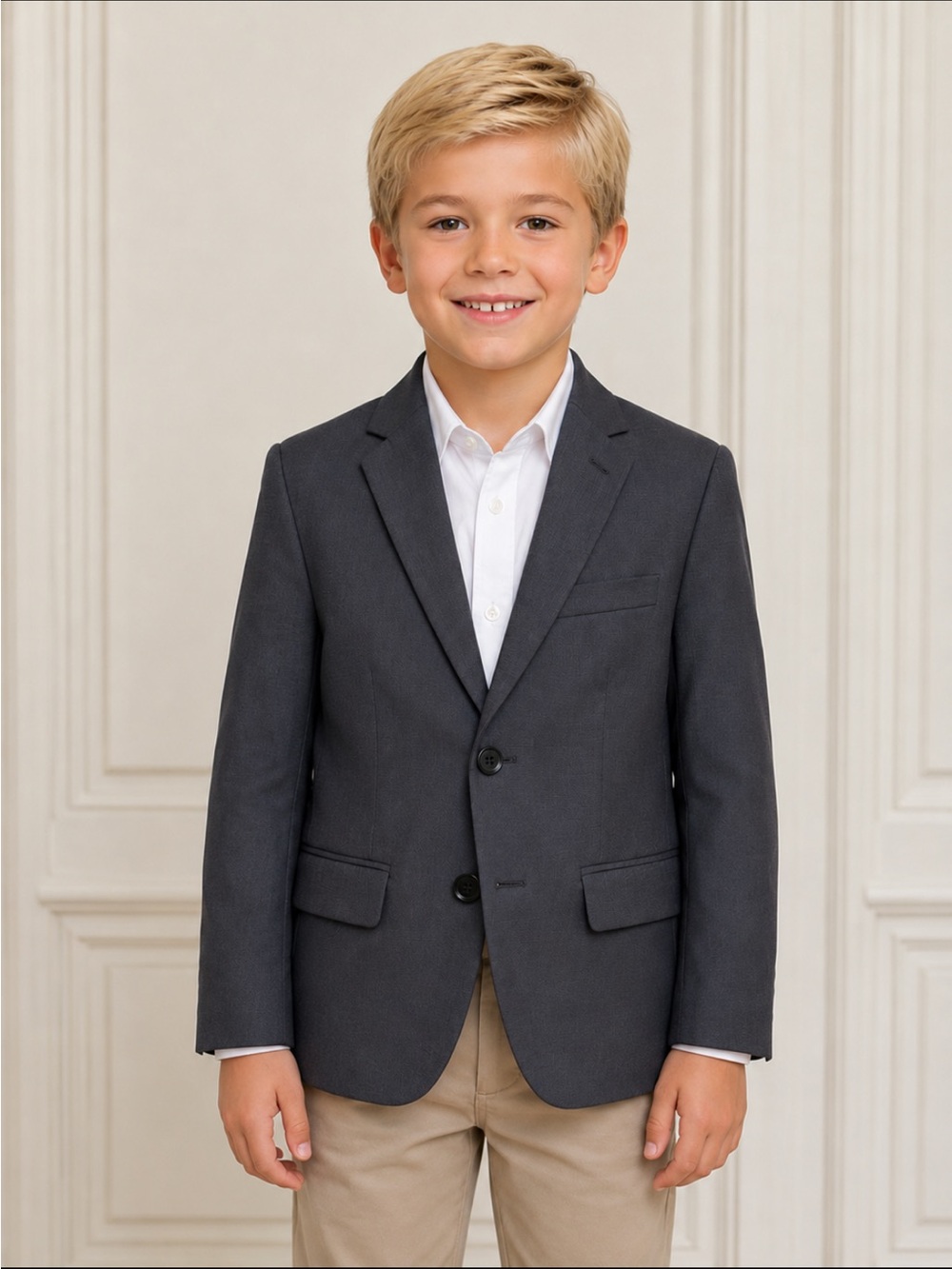 NWT Michael Strahan Boys Grey Suit Jacket